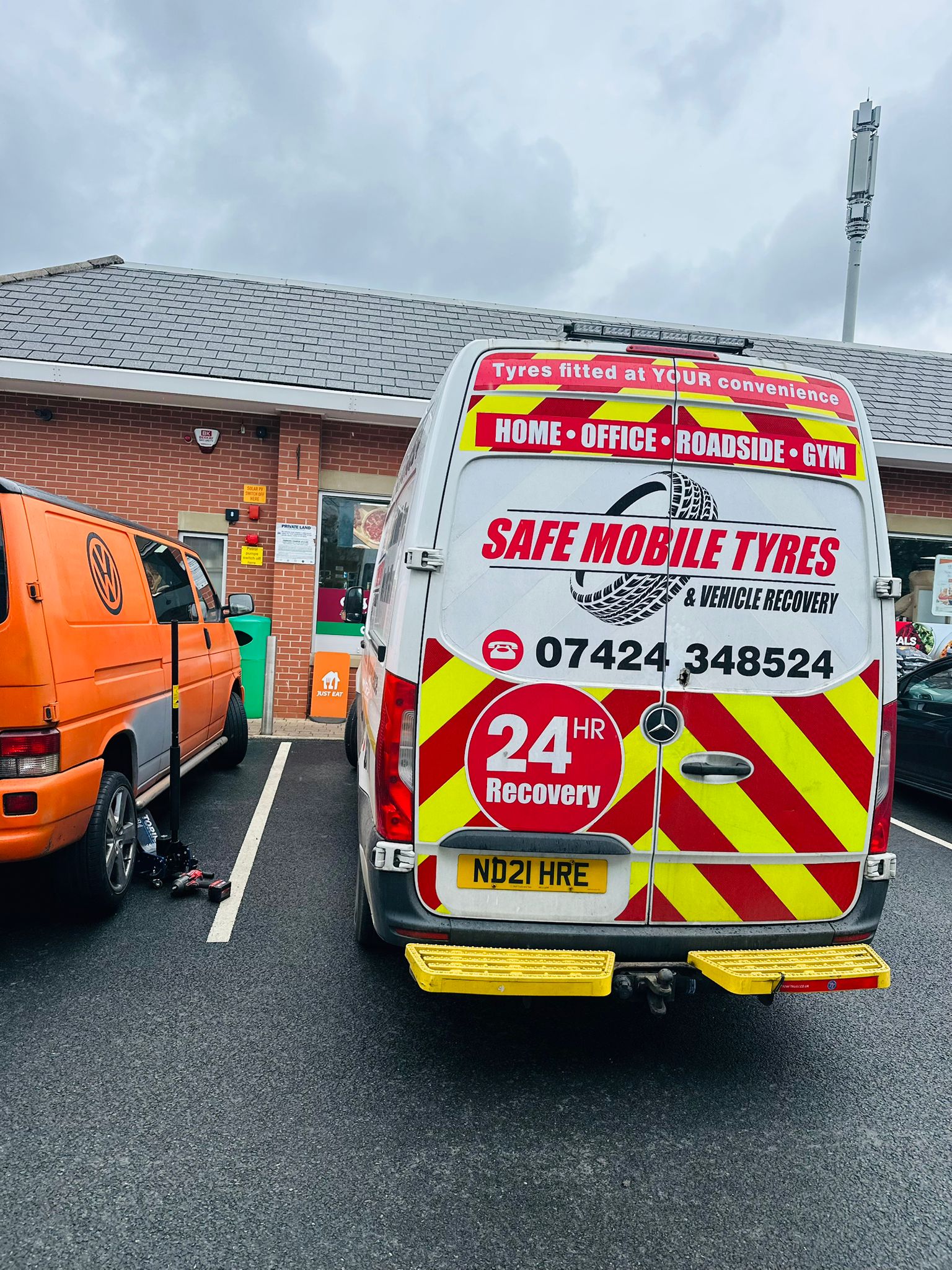 Van rear in car park